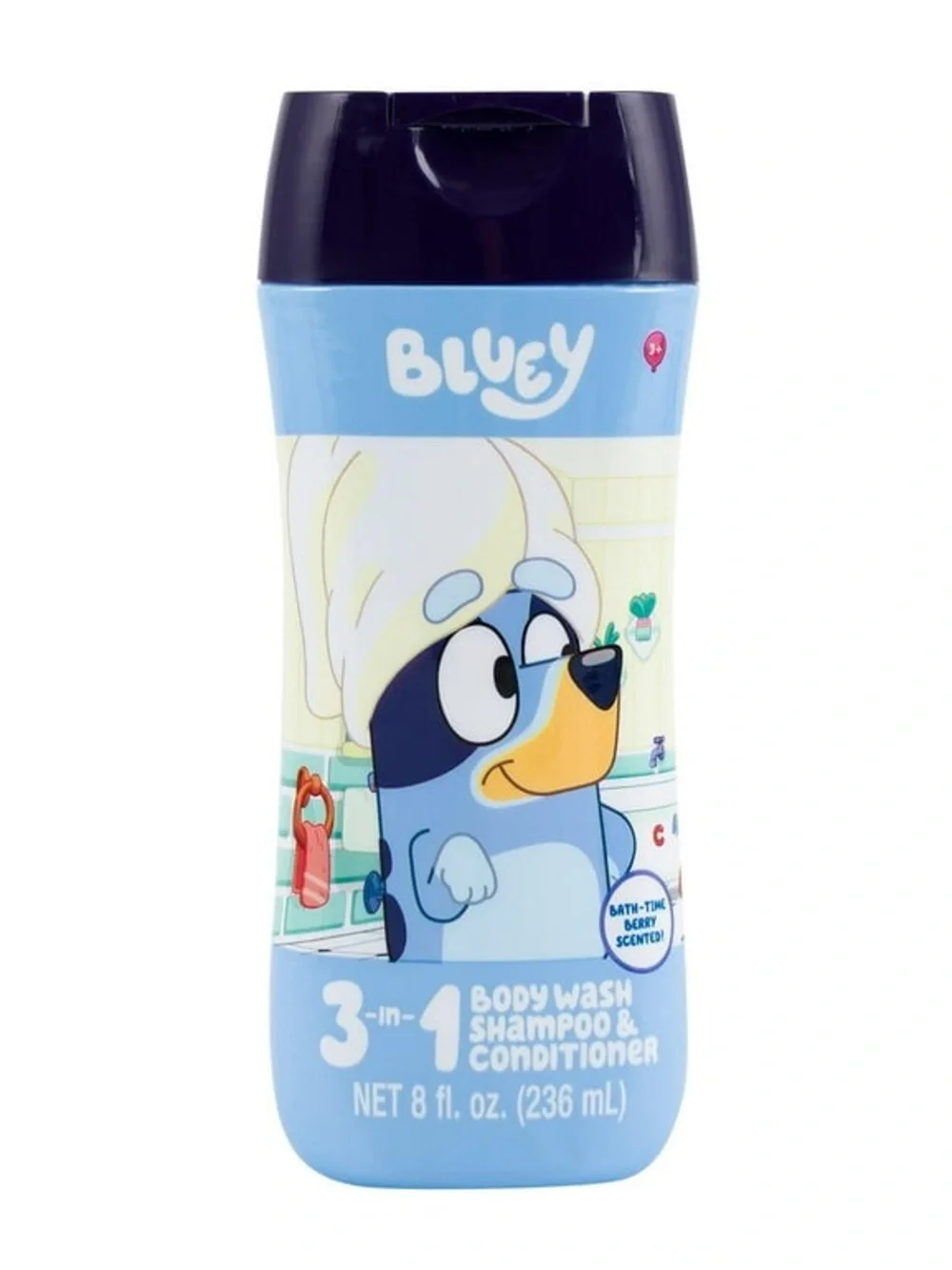Bluey 3-in-1 Kids Body Wash, Shampoo & Conditioner - Light Blue